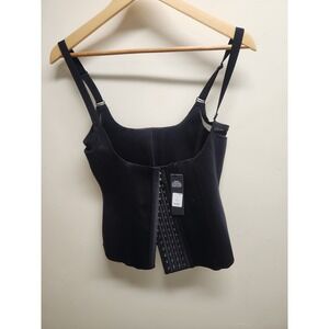 Fashion Nova Black‎ Corset Bustier Shaping Body Shaper Hook Eye Closure Size M